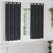 Zavjese za zamračivanje 2 pcs Tamno siva 140 x 175 cm Baršun