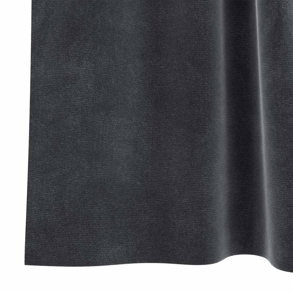 Zavjese za zamračivanje 2 pcs Tamno siva 140 x 245 cm Baršun