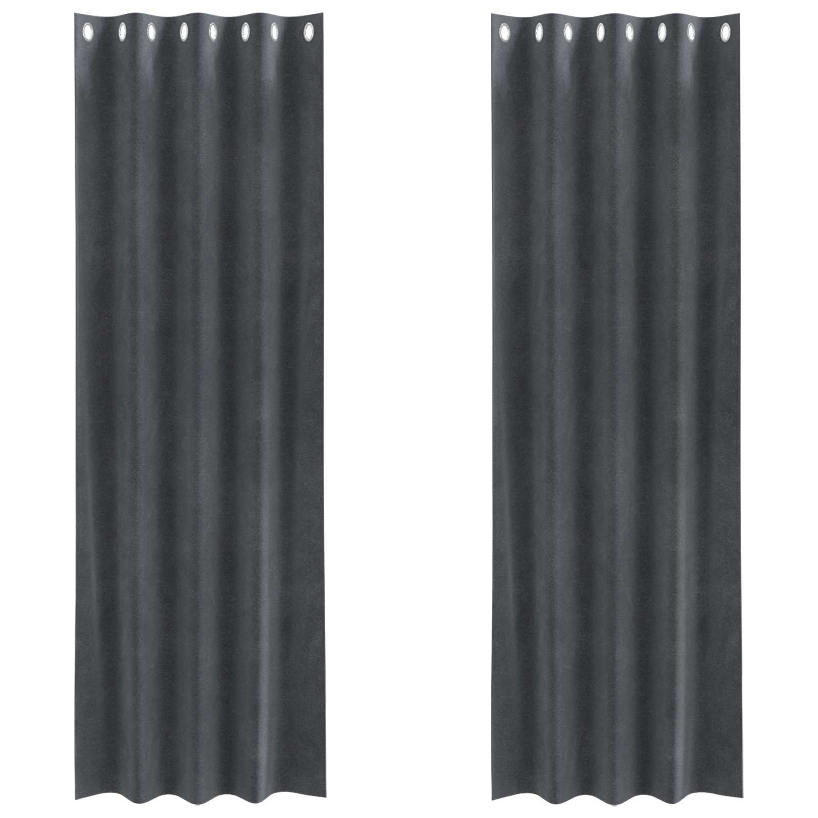 Zavjese za zamračivanje 2 pcs Svijetlo siva 140 x 225 cm Baršun