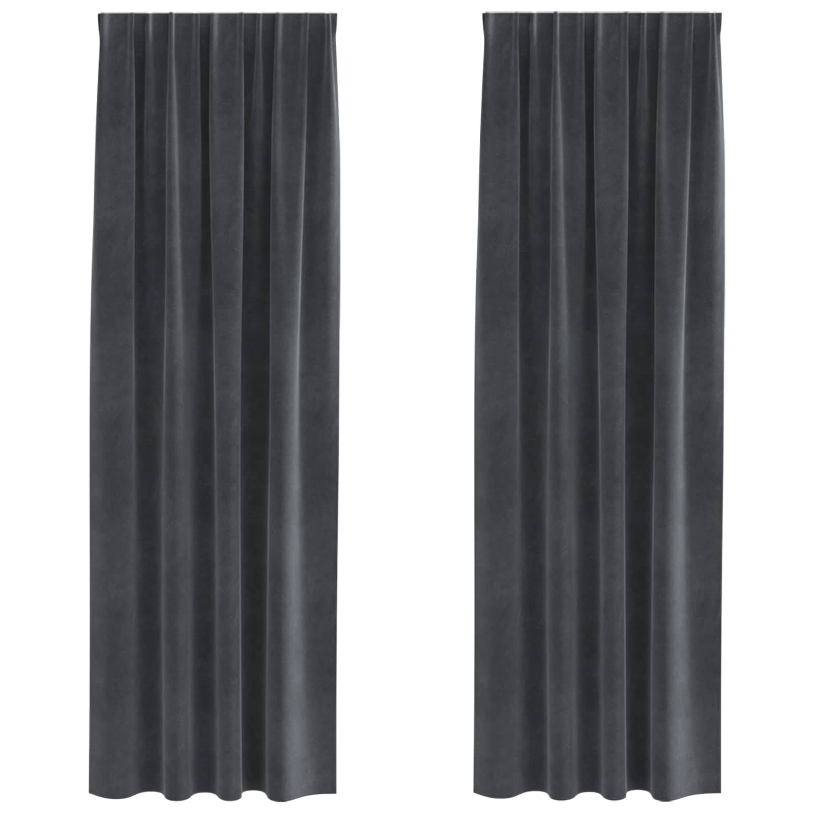 Zavjese za zamračivanje 2 pcs Svijetlo siva 140 x 260 cm Baršun
