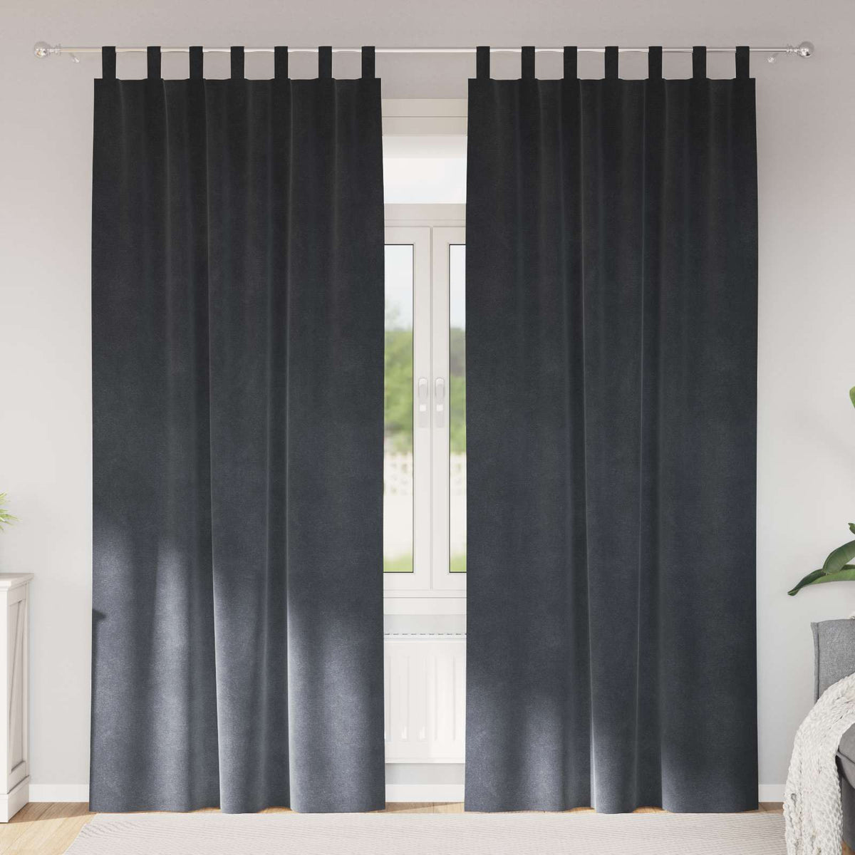 Zavjese za zamračivanje 2 kom. Svjetlosiva 140 x 245 cm Baršun