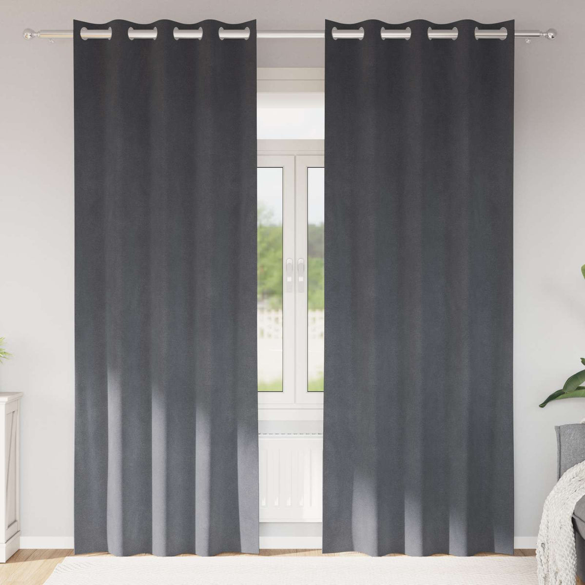Zavjese za zamračivanje 2 kom. Svjetlosiva 140 x 245 cm Baršun