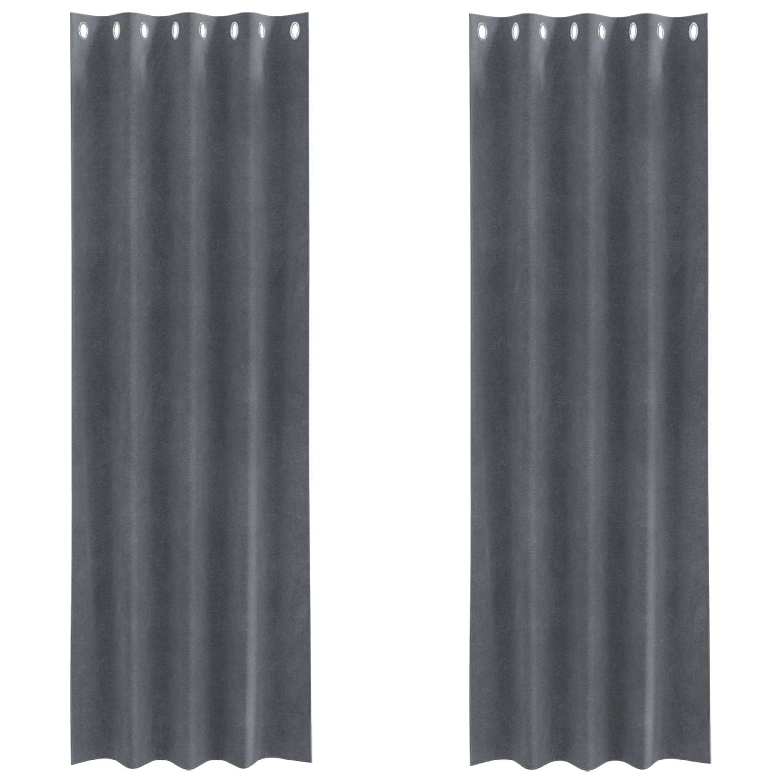 Zavjese za zamračivanje 2 pcs Svijetlo siva 140 x 260 cm Baršun