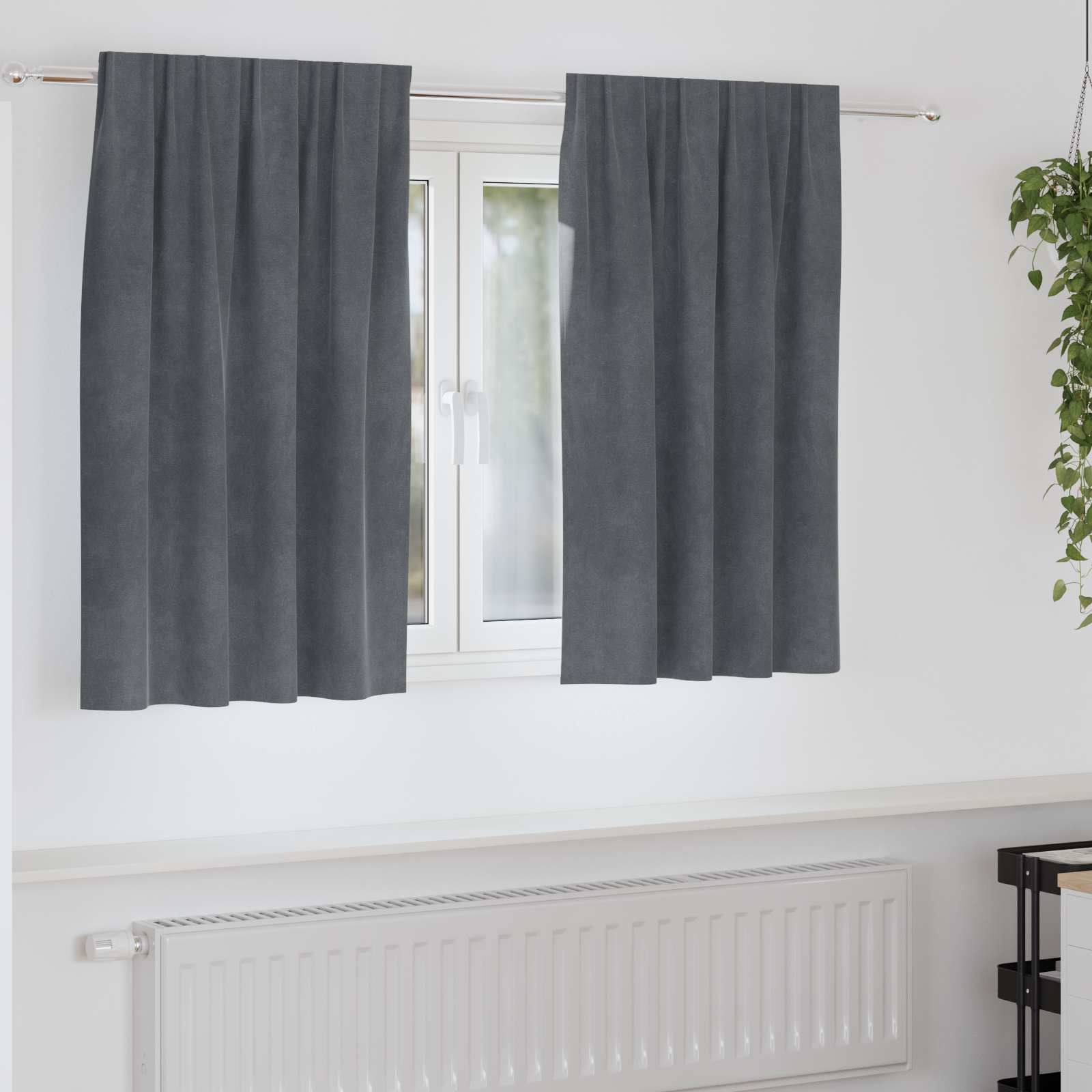 Zavjese za zamračivanje 2 pcs Svijetlo siva 140 x 140 cm Baršun