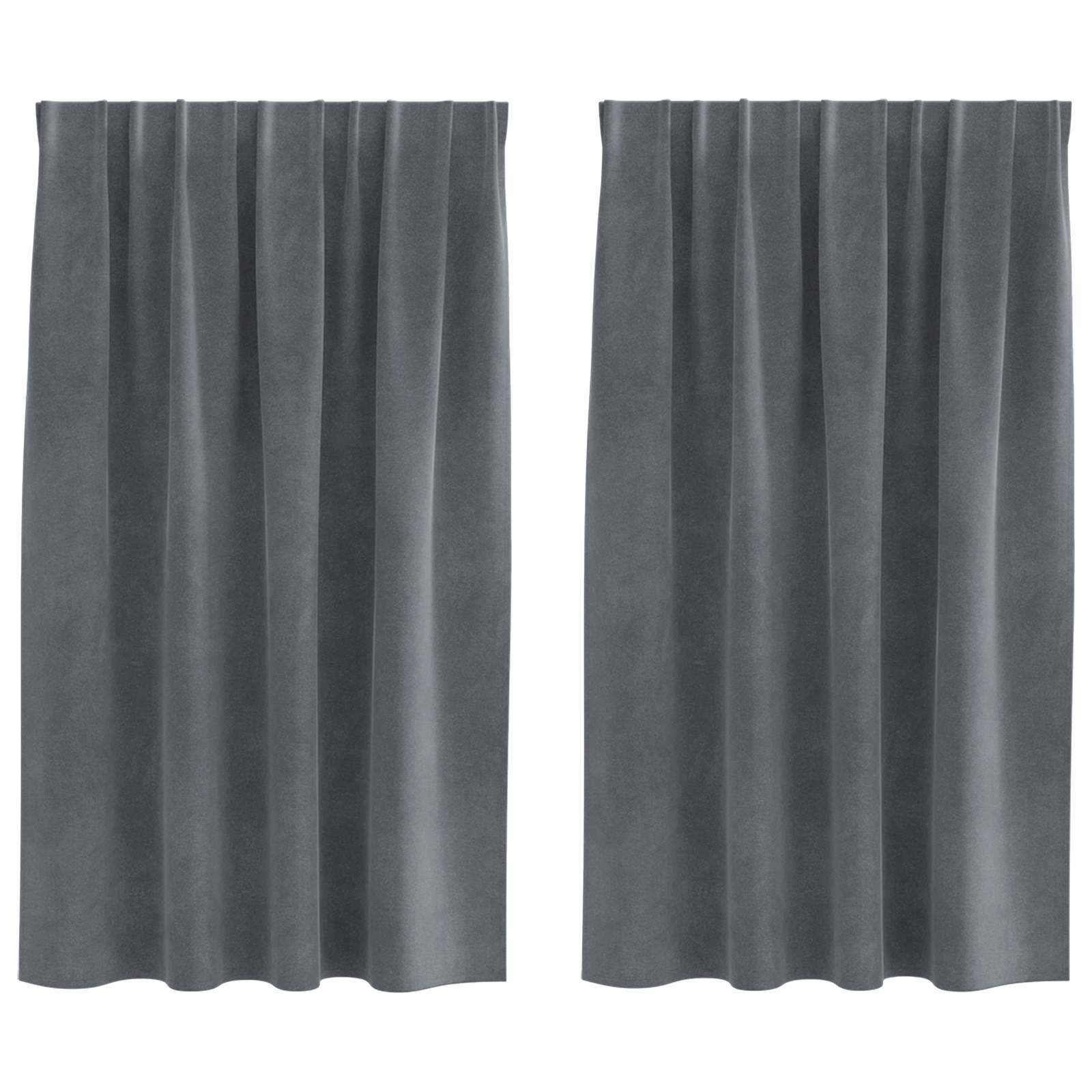 Zavjese za zamračivanje 2 pcs Svijetlo siva 140 x 140 cm Baršun