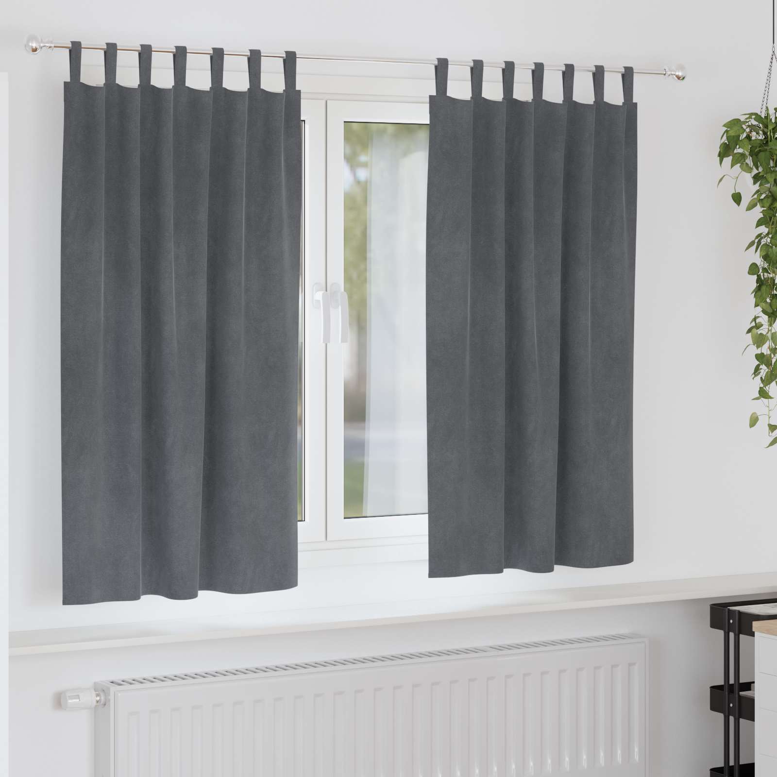 Zavjese za zamračivanje 2 pcs Svijetlo siva 140 x 175 cm Baršun