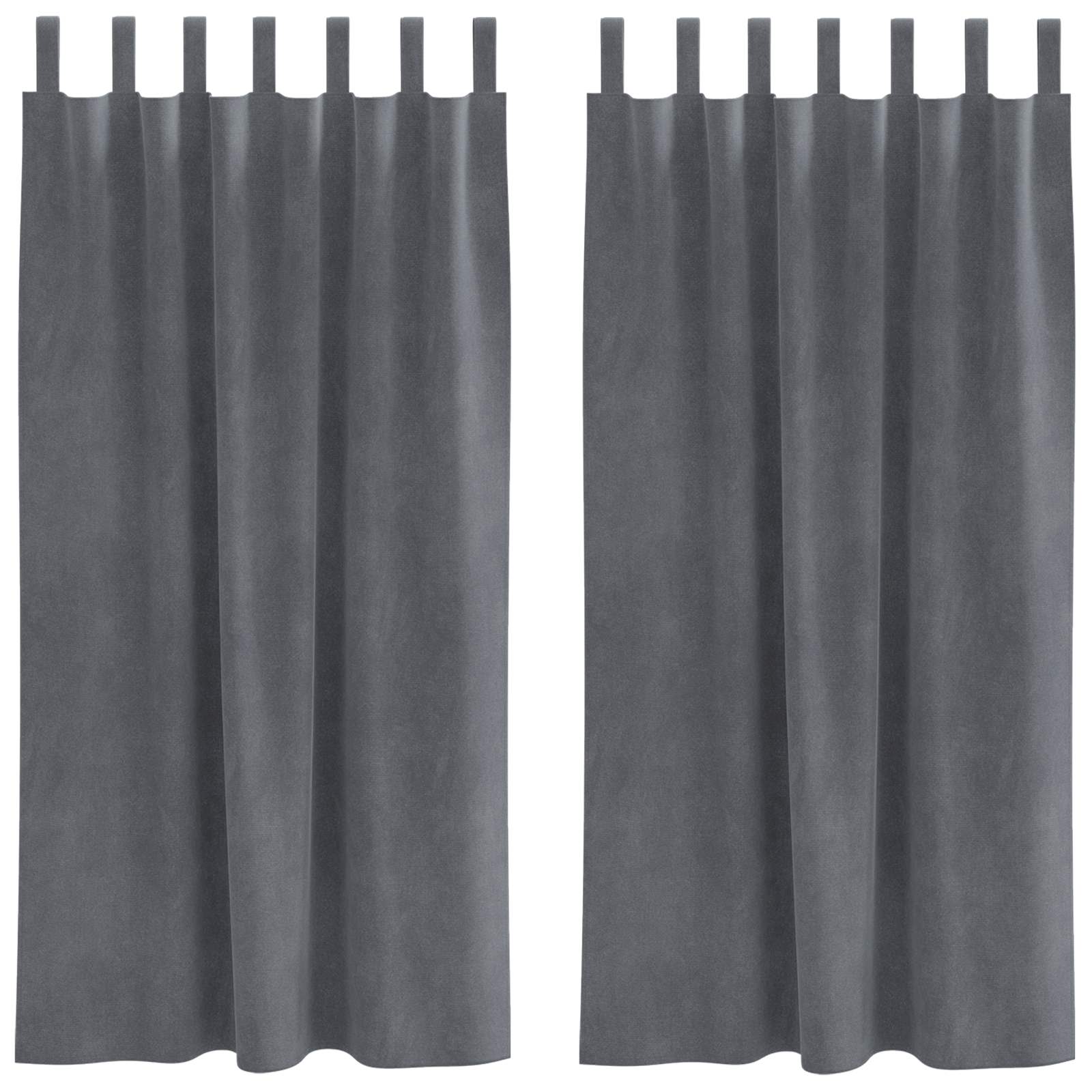 Zavjese za zamračivanje 2 pcs Svijetlo siva 140 x 175 cm Baršun