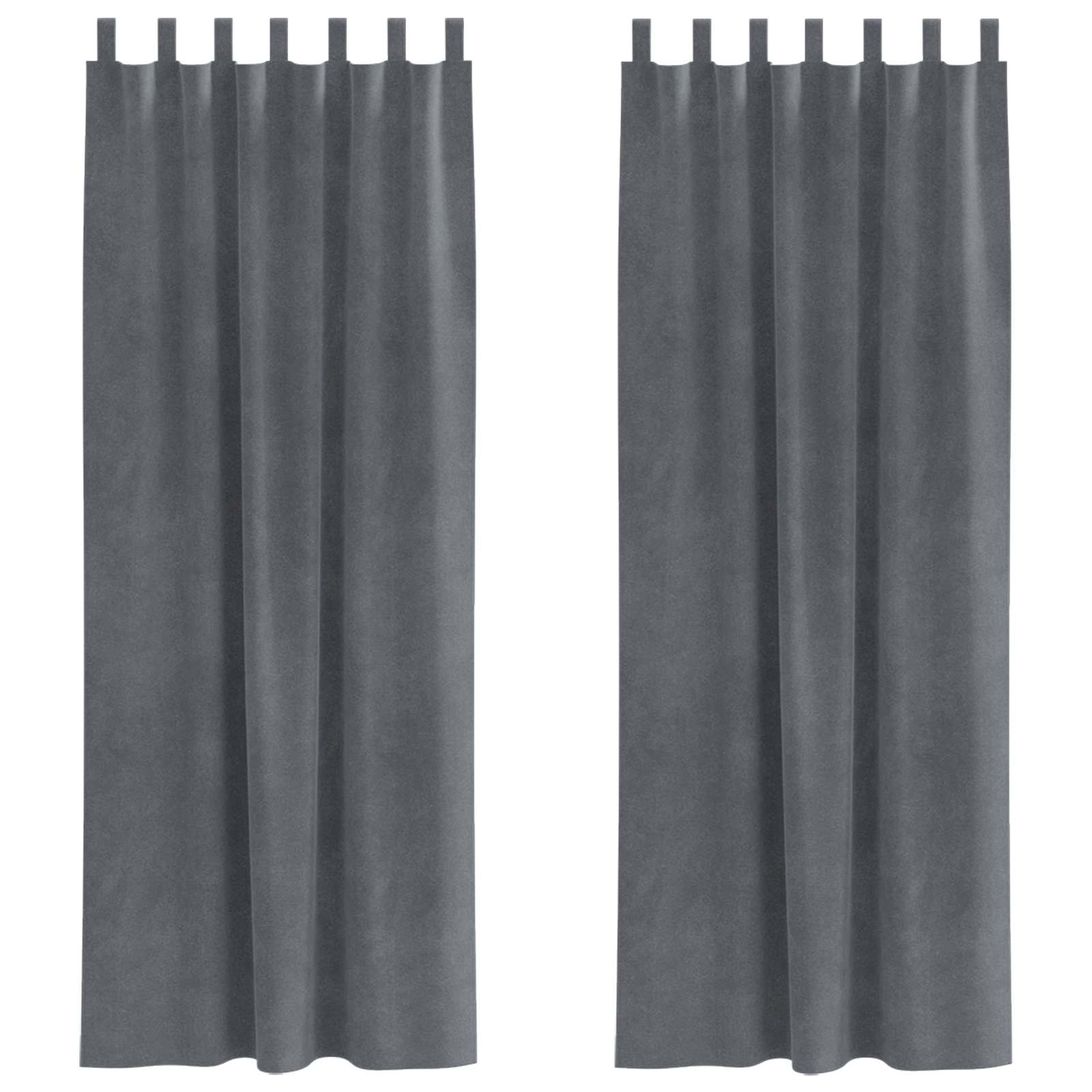 Zavjese za zamračivanje 2 pcs Svijetlo siva 140 x 225 cm Baršun