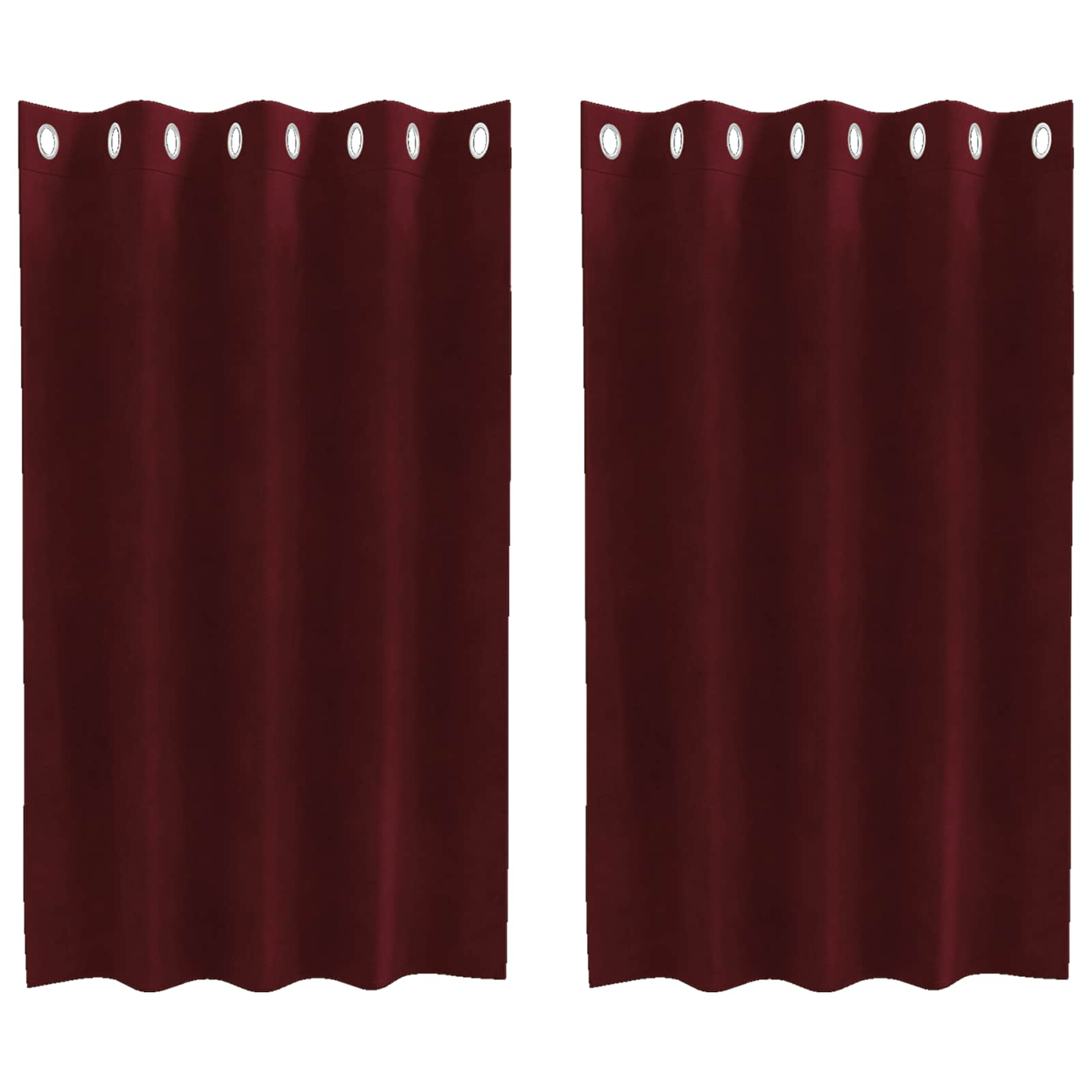 Zavjese za zamračivanje 2 pcs Vinska crvena 140 x 140 cm Baršun