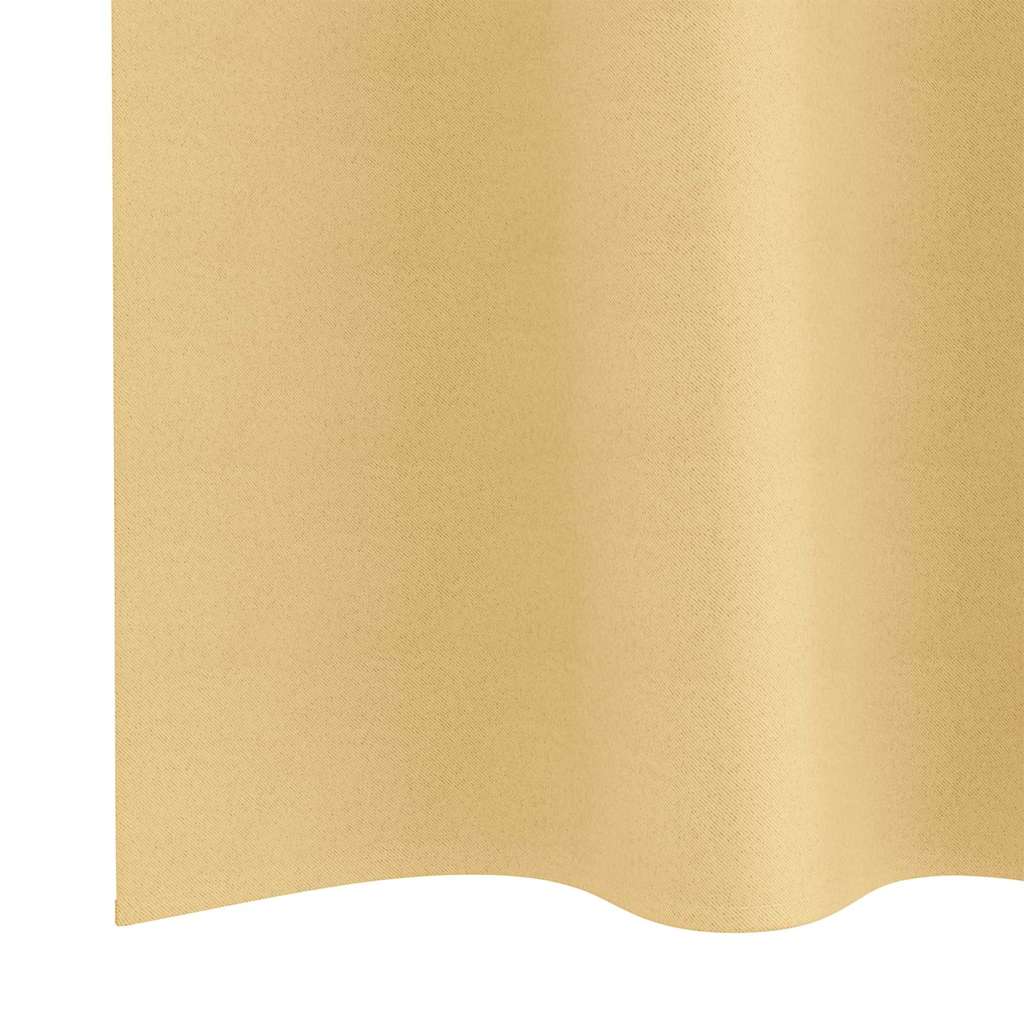 Zavjese za blackout s prstenovima 2 pcs Bež 175 x 140 cm