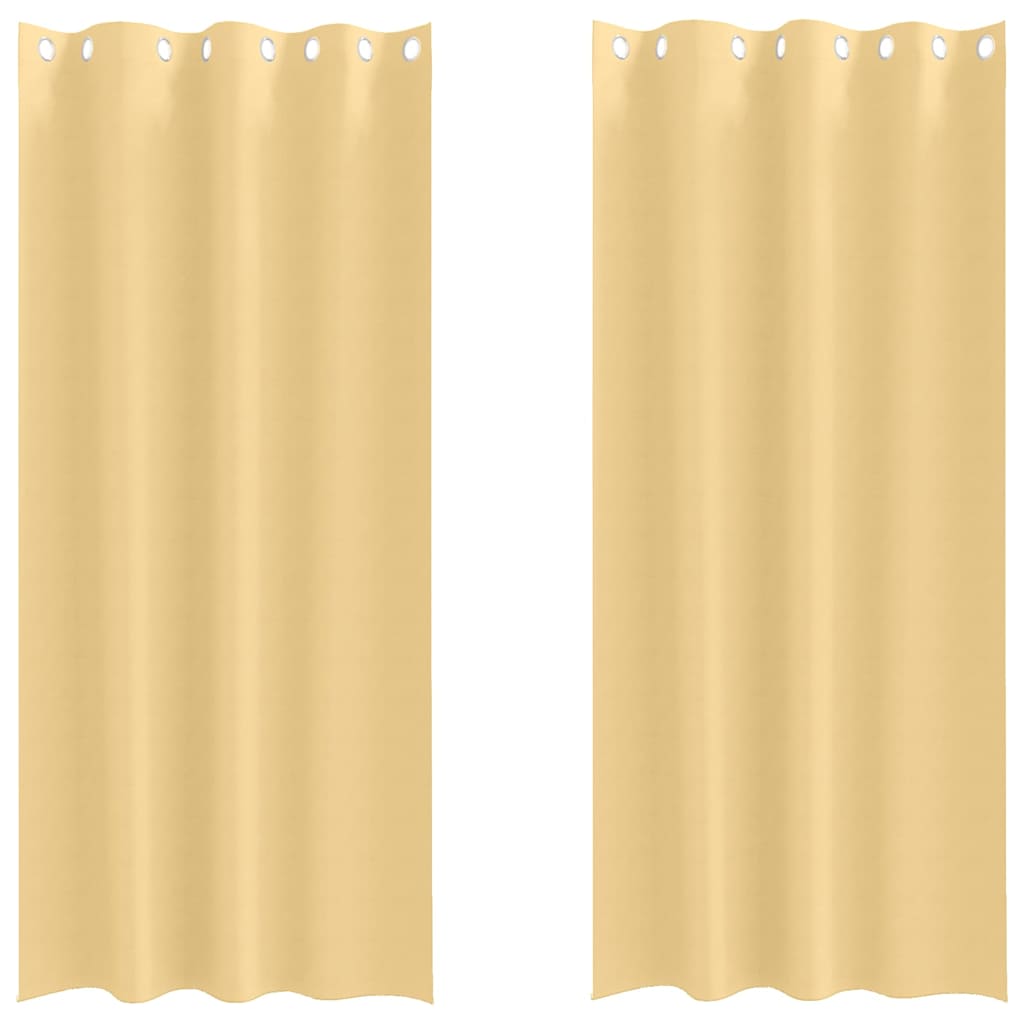 Zavjese za blackout s prstenovima 2 pcs Bež 245 x 140 cm