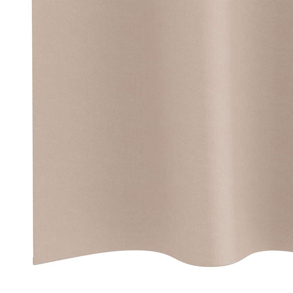Zavjese za blackout s prstenovima 2 pcs Sivo-smeđa 225 x 140 cm