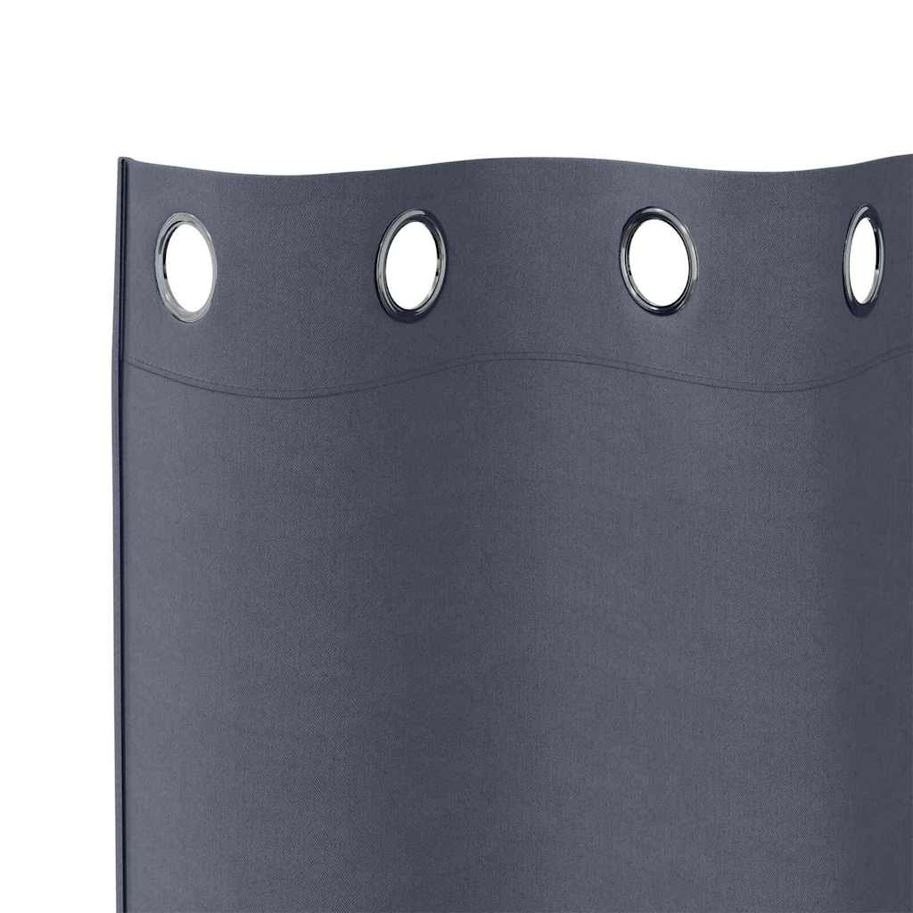 Zavjese za blackout s prstenovima 2 pcs Antracit 175 x 140 cm