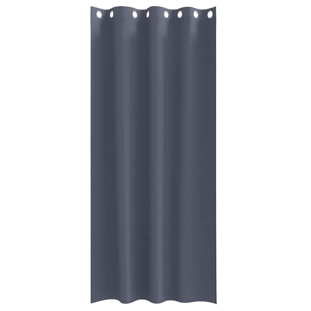 Zavjese za blackout s prstenovima 2 pcs Antracit 225 x 140 cm