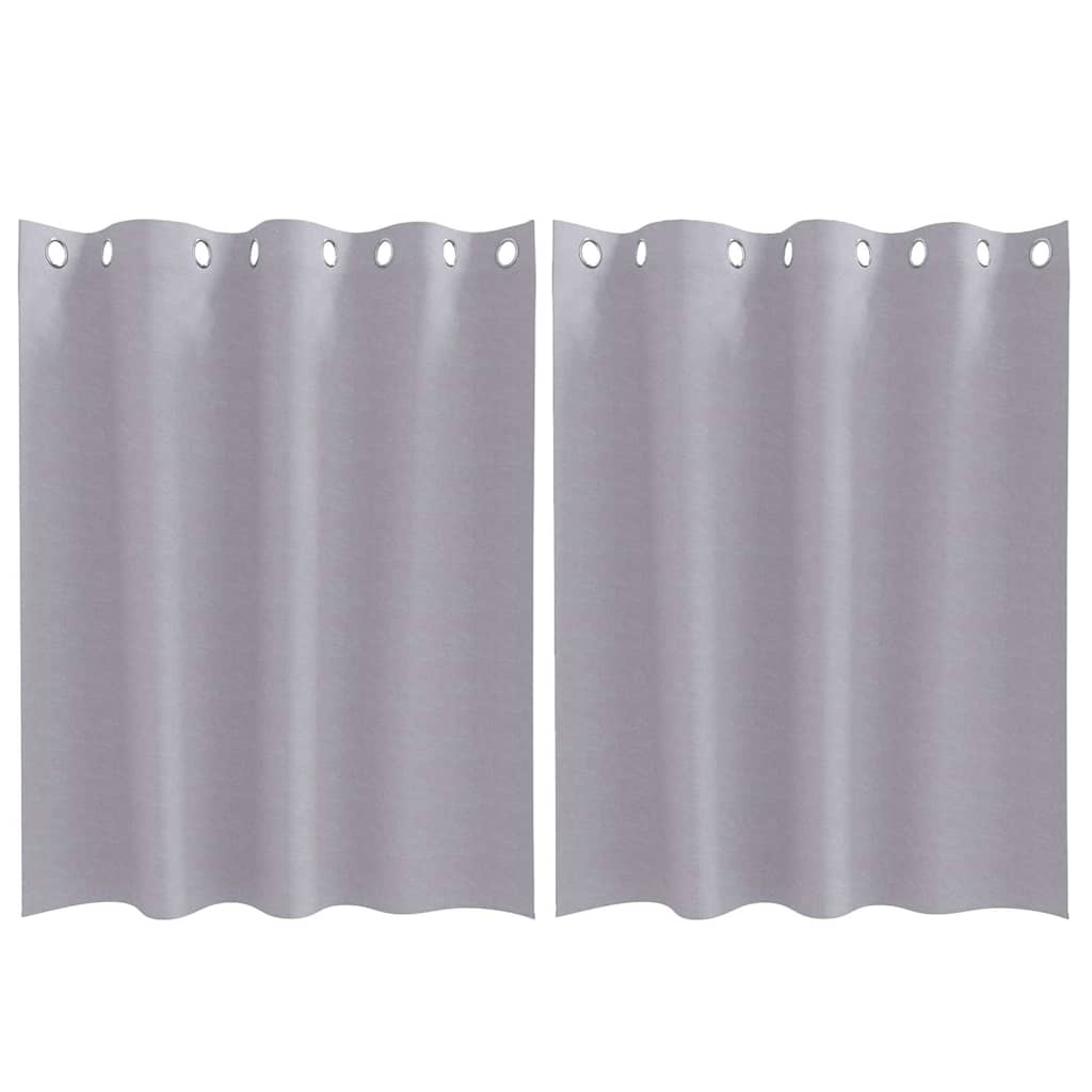 Zavjese za blackout s prstenovima 2 pcs Metalna Siva