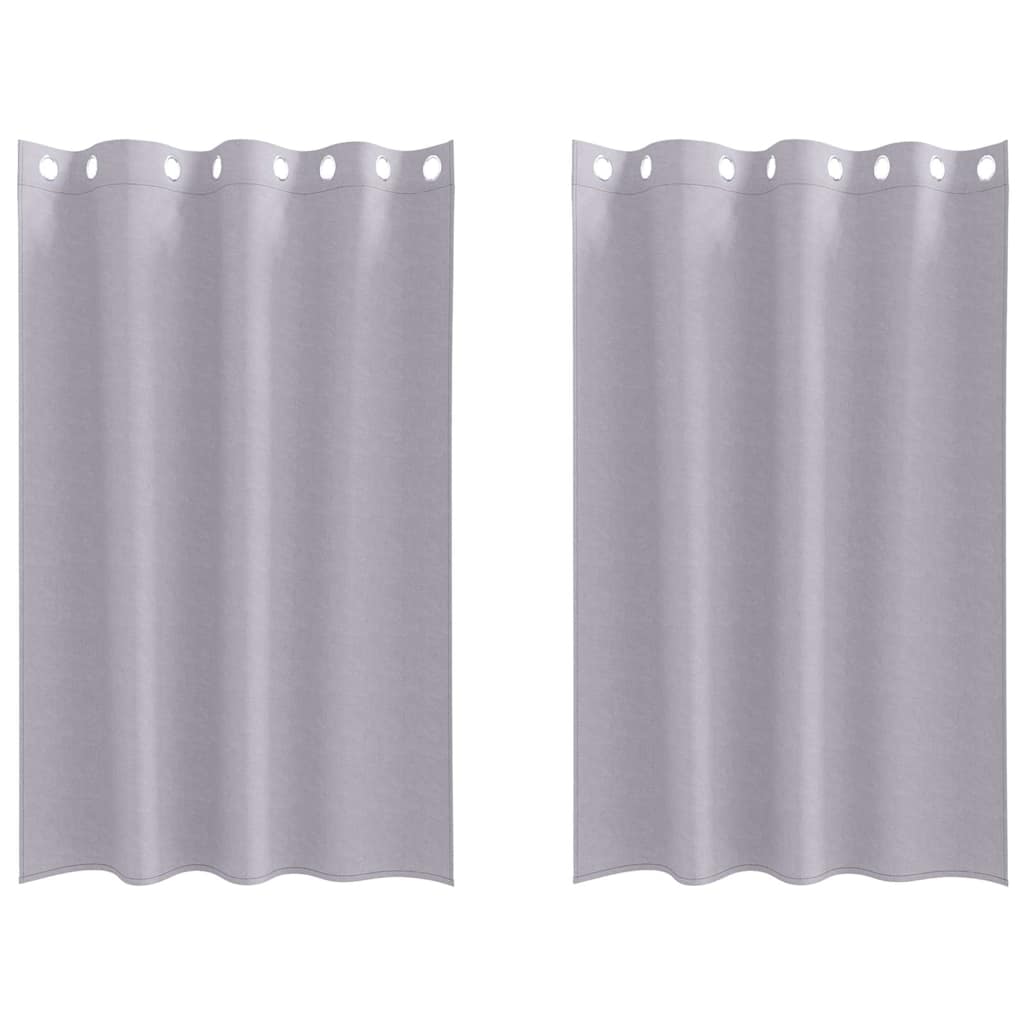 Zavjese za blackout s prstenovima 2 pcs Metalna Siva