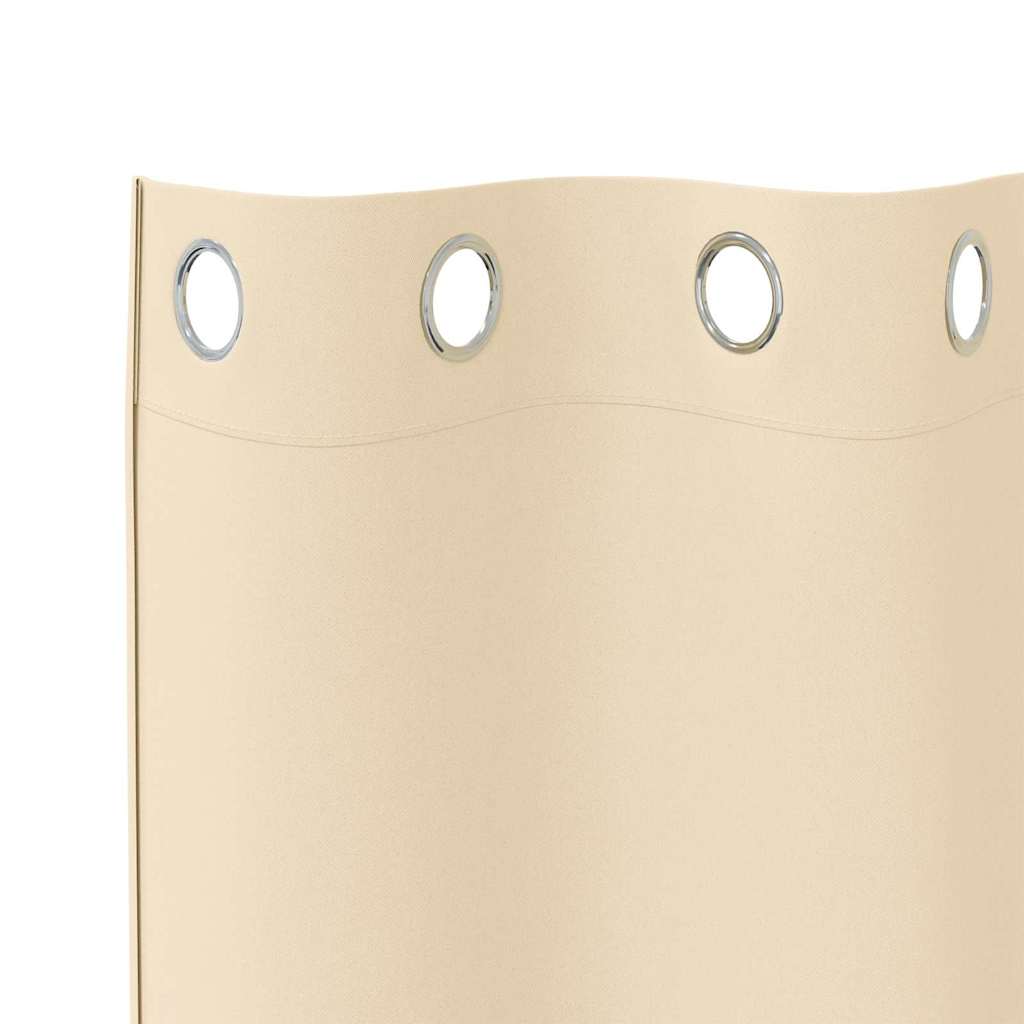Zavjese za blackout s prstenovima 2 pcs Krema 225 x 140 cm