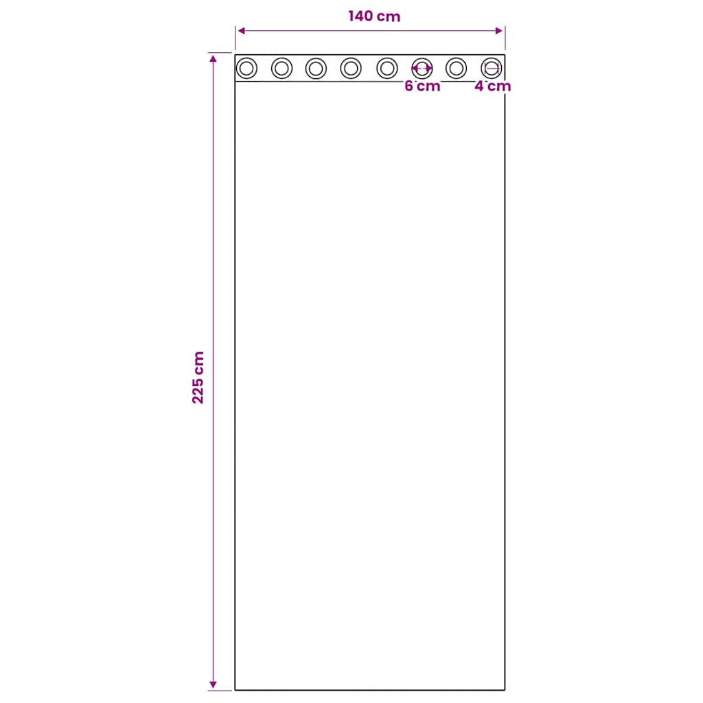 Zavjese za blackout s prstenovima 2 pcs Krema 225 x 140 cm