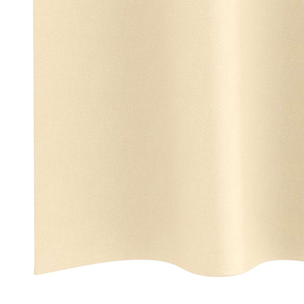 Zavjese za blackout s prstenovima 2 pcs Krema 260 x 140 cm