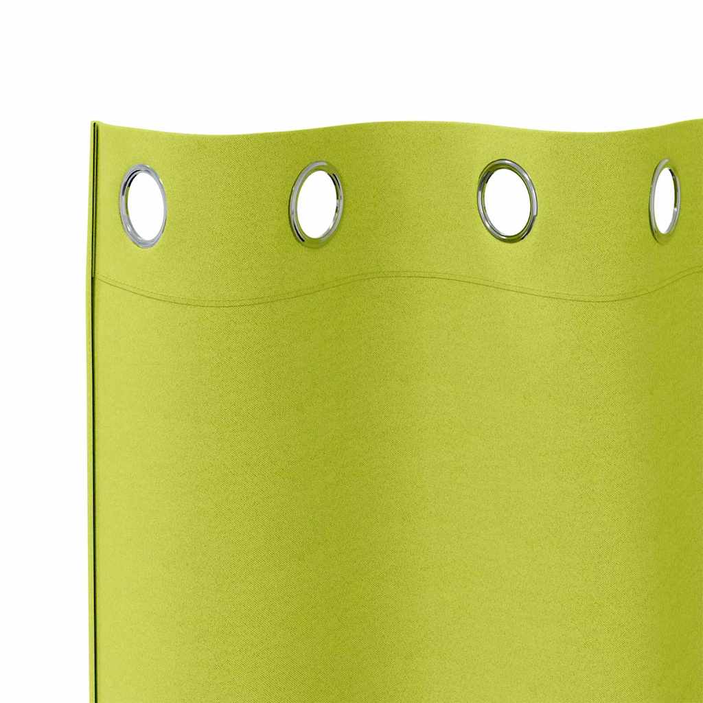 Zavjese za blackout s prstenovima 2 pcs Zelena 260 x 140 cm