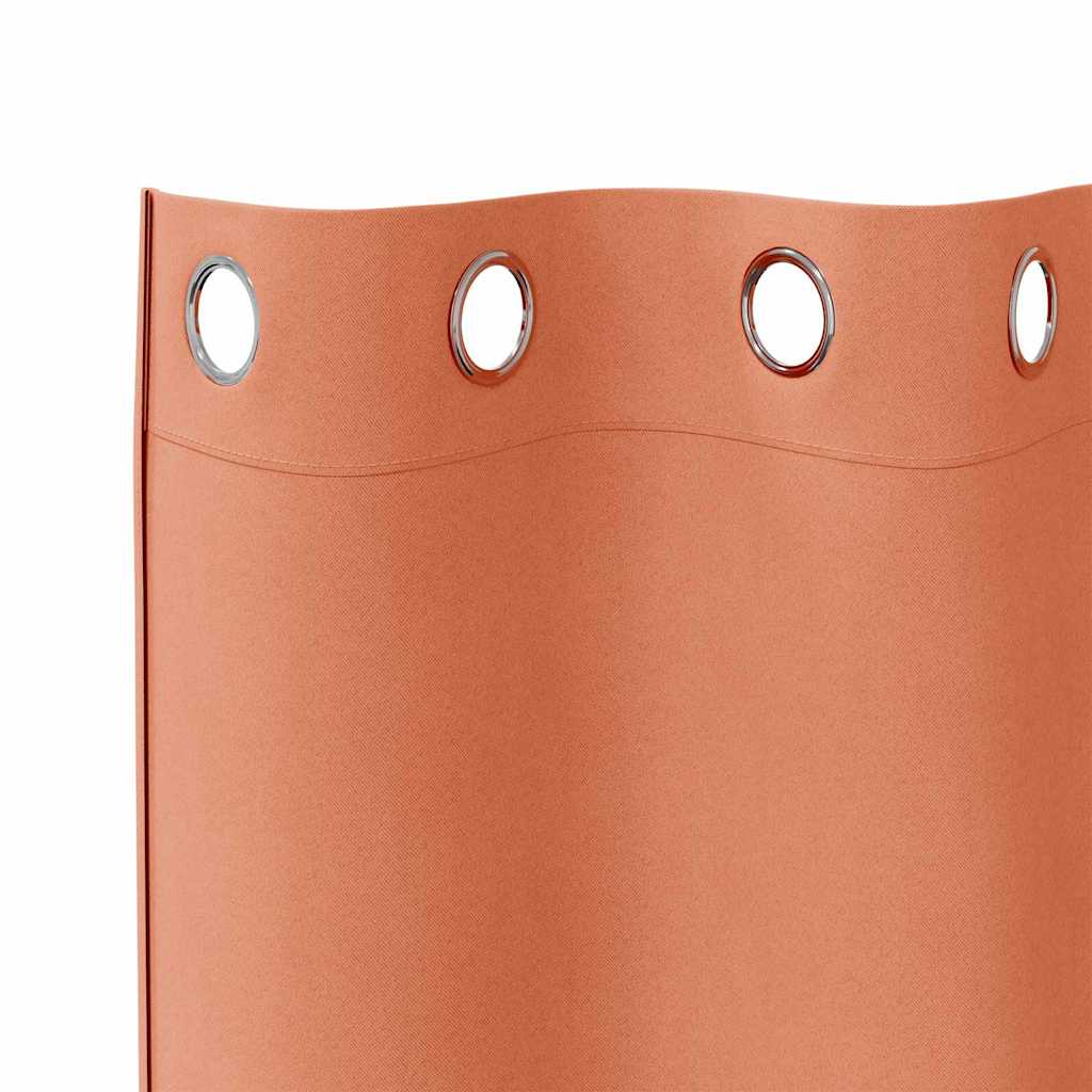 Zavjese za blackout s prstenovima 2 pcs Terakota 225 x 140 cm
