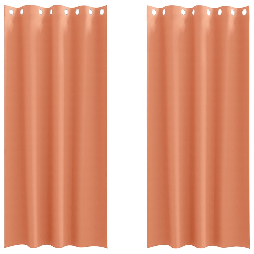 Zavjese za blackout s prstenovima 2 pcs Terakota 245 x 140 cm