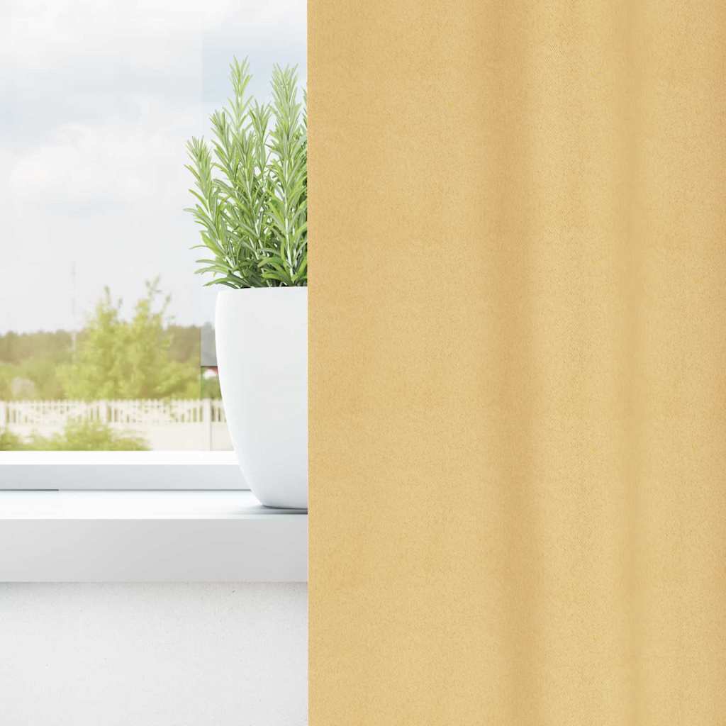 Zavjese za blackout s prstenovima 2 pcs Bež 225 x 140 cm