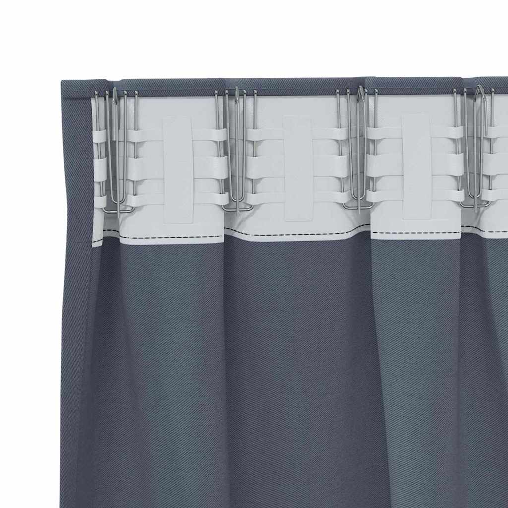 Zavjese za blackout s prstenovima 2 pcs Antracit 225 x 140 cm
