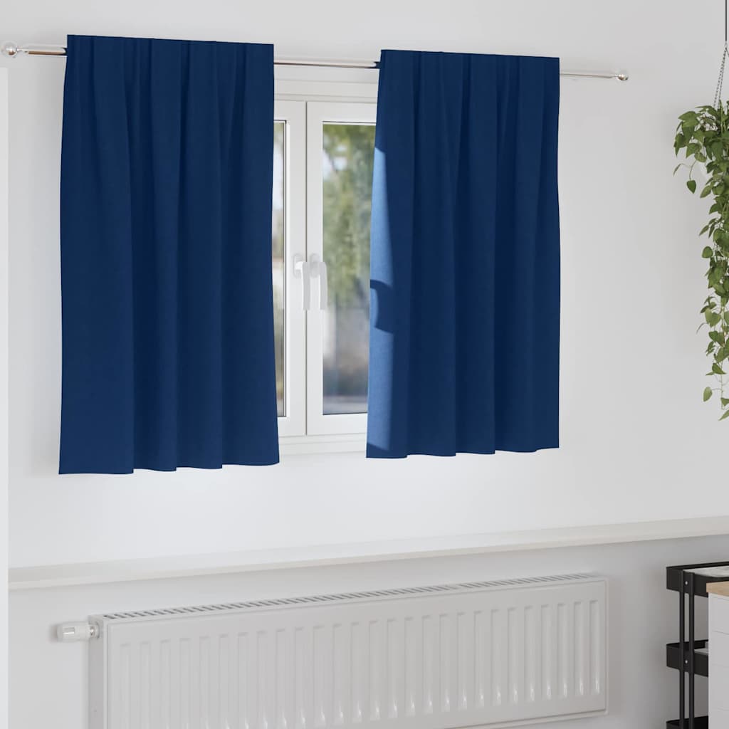 Zavjese za blackout s prstenovima 2 pcs Tamno plava