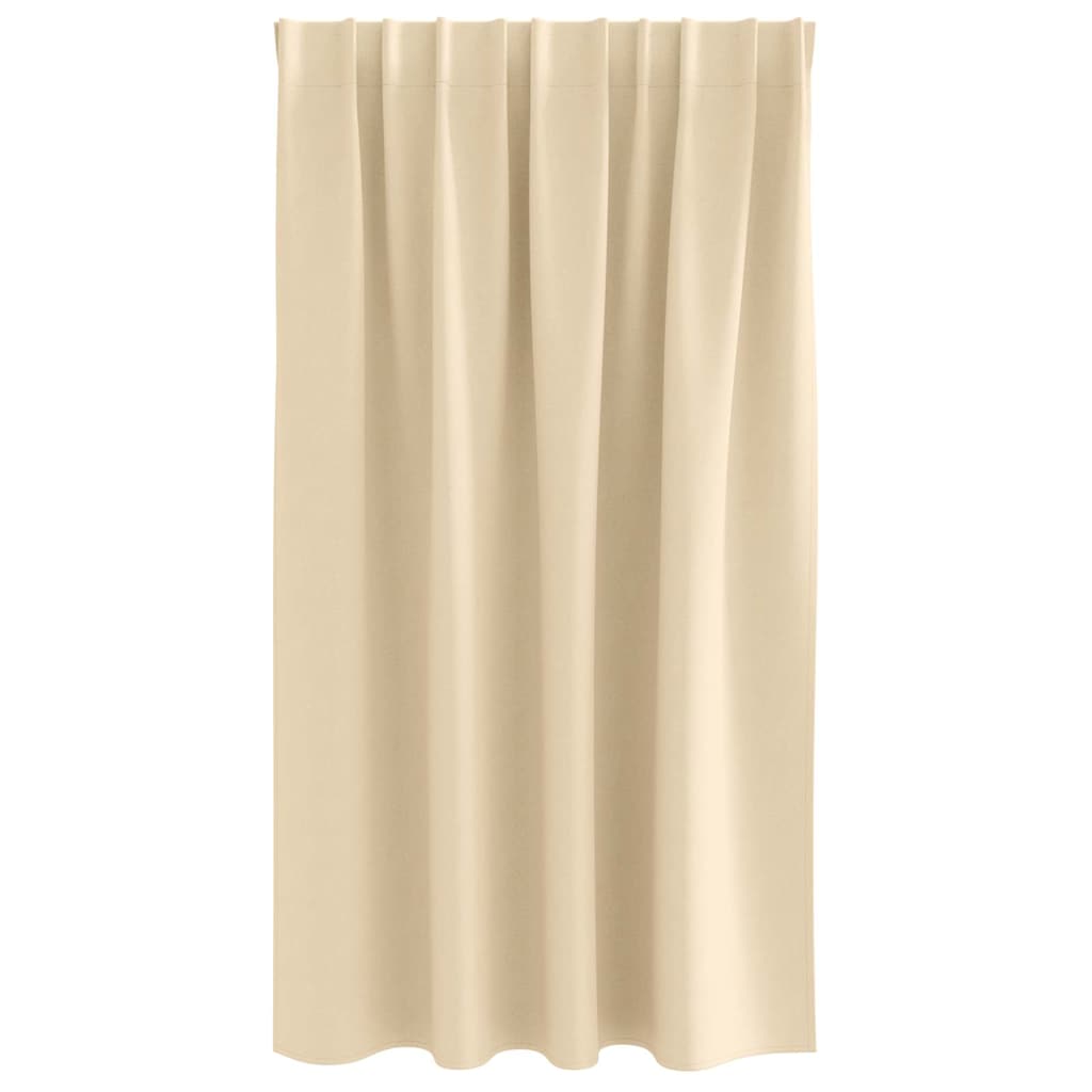 Zavjese za blackout s prstenovima 2 pcs Krema 140 x 140 cm