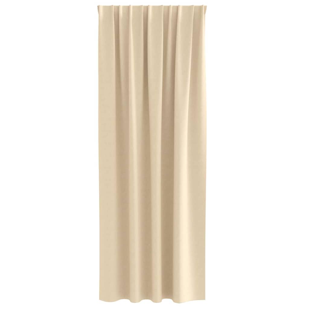 Zavjese za blackout s prstenovima 2 pcs Krema 260 x 140 cm