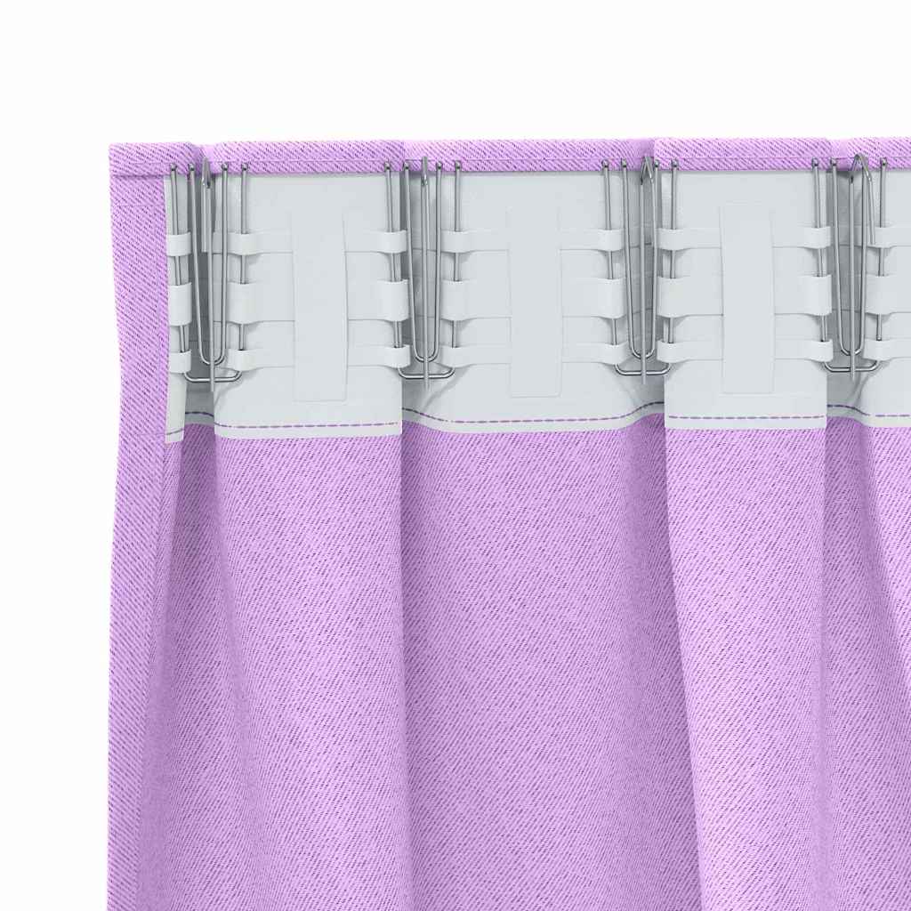 Zavjese za blackout s prstenovima 2 pcs Ljubičasta 175 x 140 cm