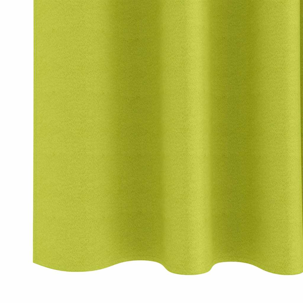 Zavjese za blackout s prstenovima 2 pcs Zelena 225 x 140 cm