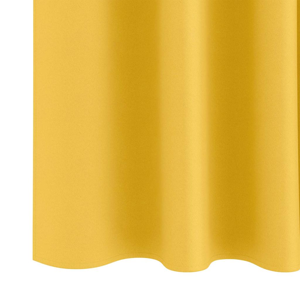 Zavjese za blackout s prstenovima 2 pcs Žuta 225 x 140 cm