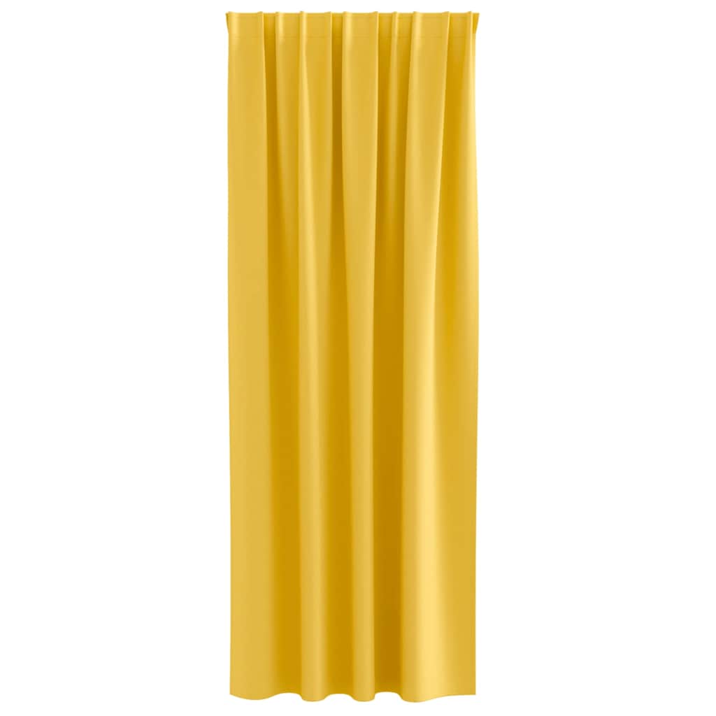 Zavjese za blackout s prstenovima 2 pcs Žuta 260 x 140 cm