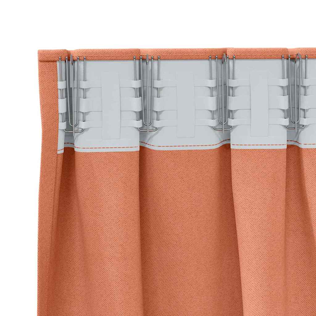 Zavjese za blackout s prstenovima 2 pcs Terakota 245 x 140 cm