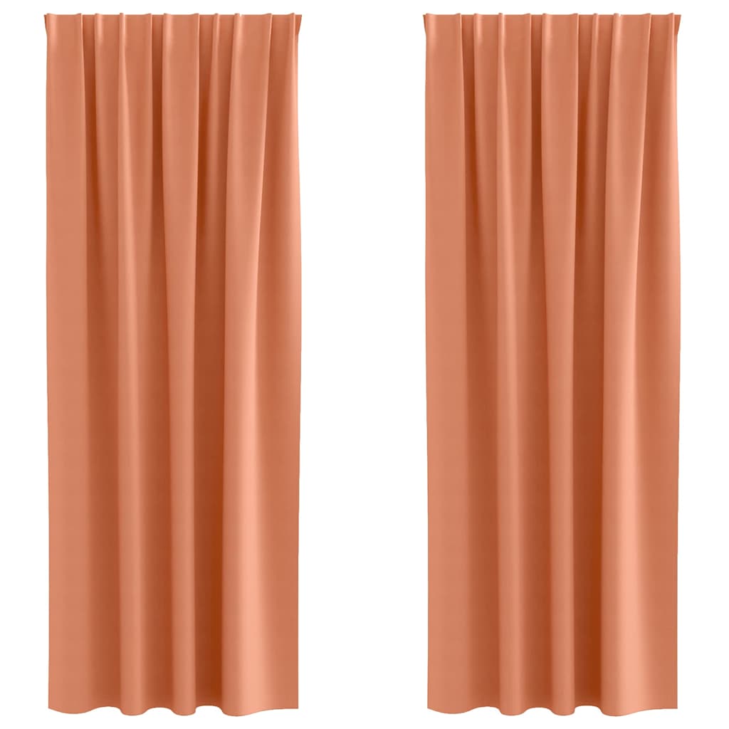Zavjese za blackout s prstenovima 2 pcs Terakota 260 x 140 cm