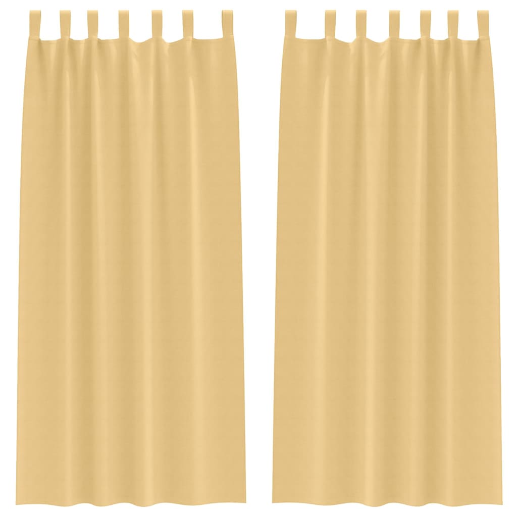 Zavjese za blackout s prstenovima 2 pcs Bež 225 x 140 cm