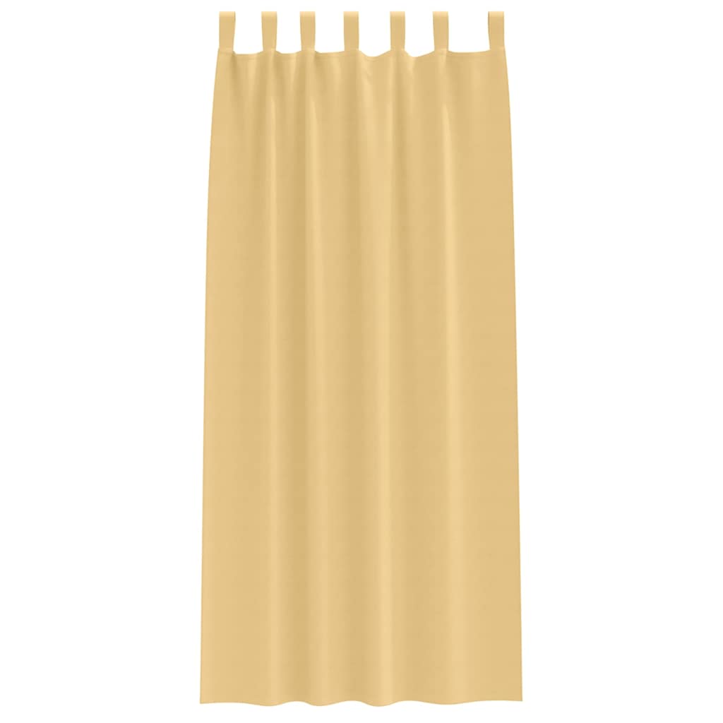 Zavjese za blackout s prstenovima 2 pcs Bež 245 x 140 cm