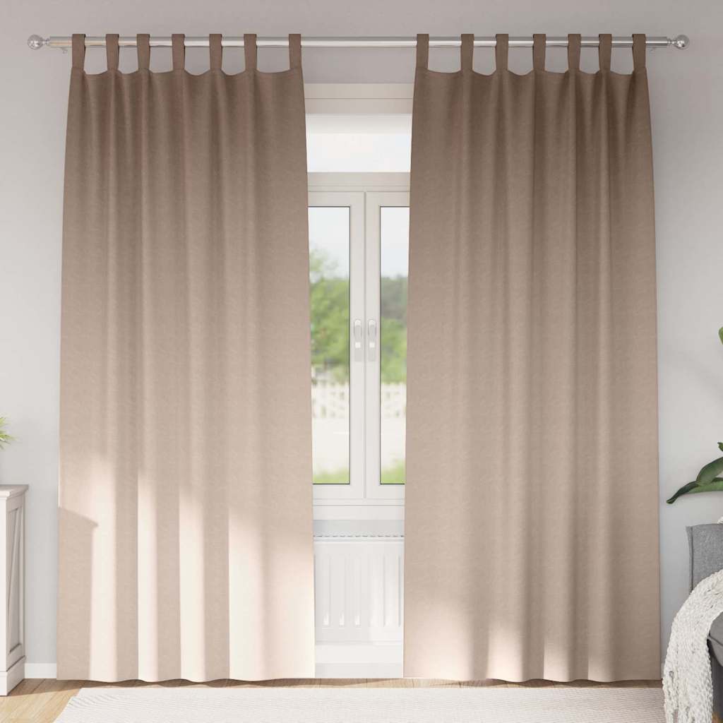 Zavjese za blackout s prstenovima 2 kom. Sivosmeđa 260 x 140 cm