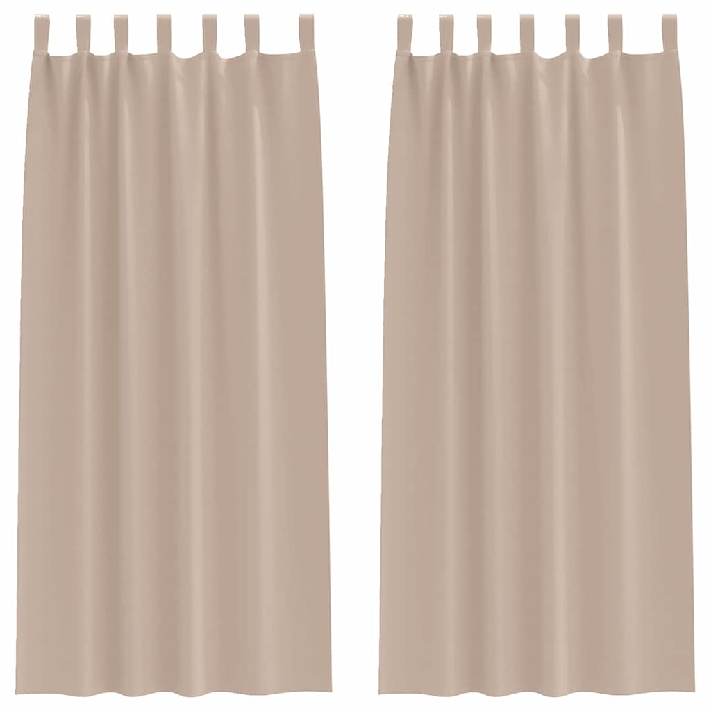 Zavjese za blackout s prstenovima 2 pcs Sivo-smeđa 260 x 140 cm