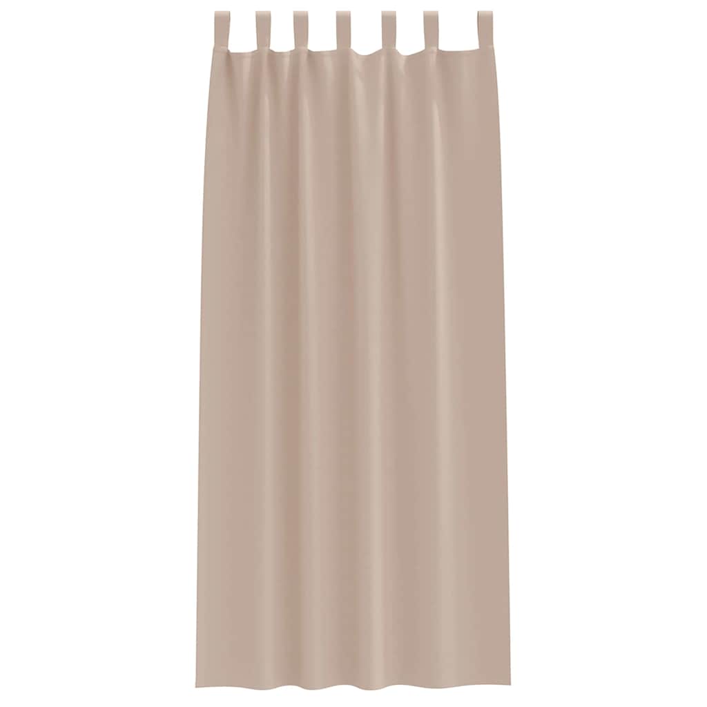 Zavjese za blackout s prstenovima 2 pcs Sivo-smeđa 260 x 140 cm