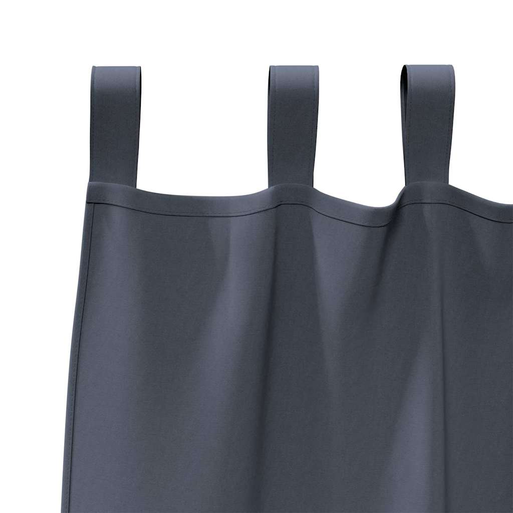 Zavjese za blackout s prstenovima 2 pcs Antracit 225 x 140 cm