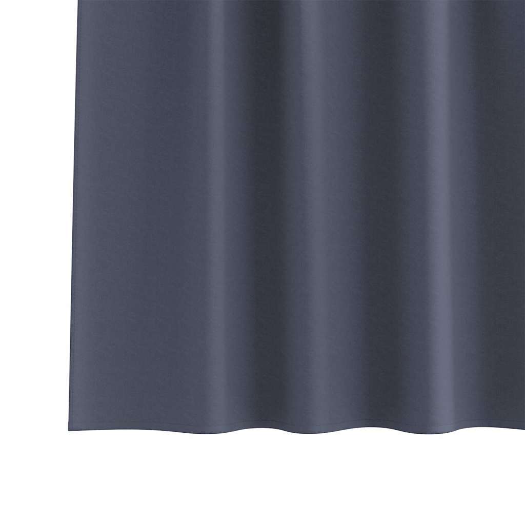 Zavjese za blackout s prstenovima 2 pcs Antracit 245 x 140 cm