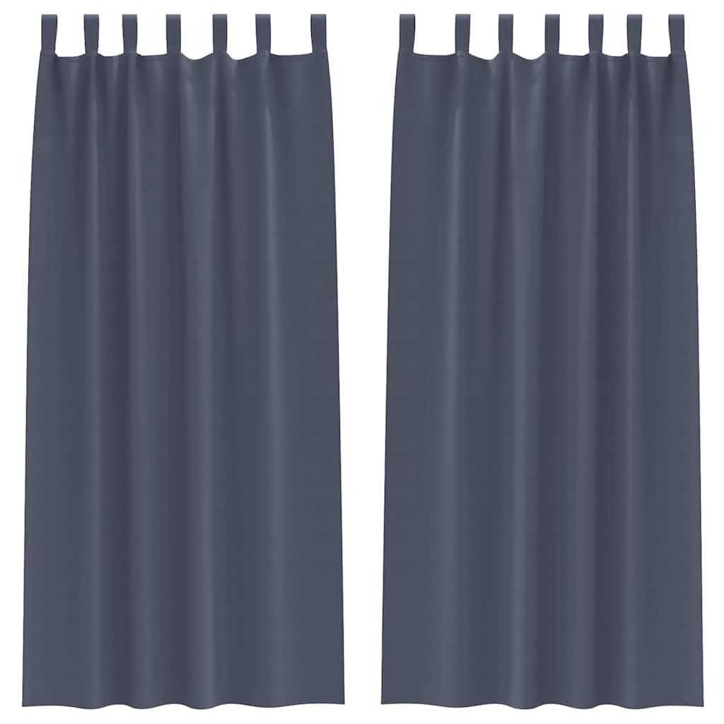 Zavjese za blackout s prstenovima 2 pcs Antracit 245 x 140 cm
