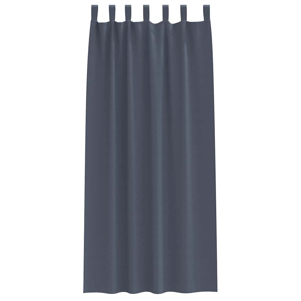 Zavjese za blackout s prstenovima 2 pcs Antracit 245 x 140 cm