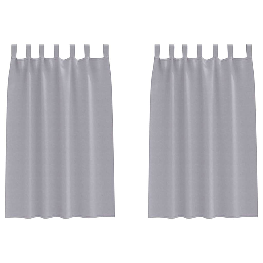 Zavjese za blackout s prstenovima 2 pcs Metalna Siva
