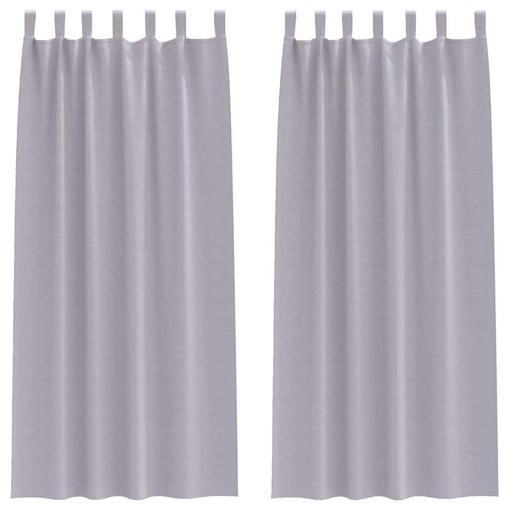 Zavjese za blackout s prstenovima 2 pcs Metalna Siva