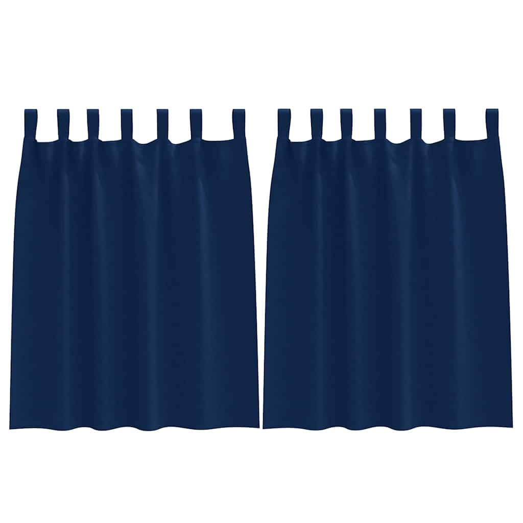 Zavjese za blackout s prstenovima 2 pcs Tamno plava