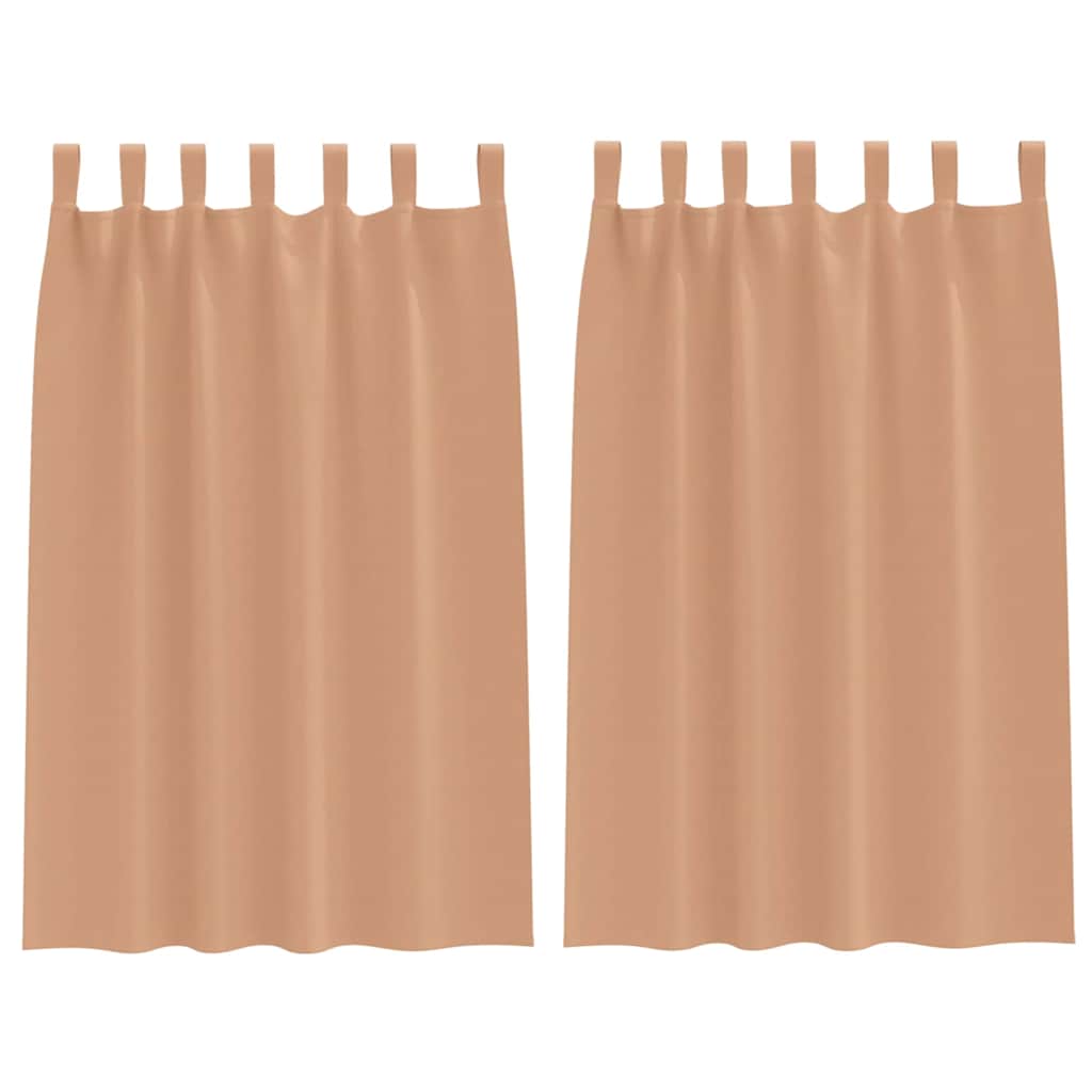 Zavjese za blackout s prstenovima 2 pcs Svijetlosmeđa
